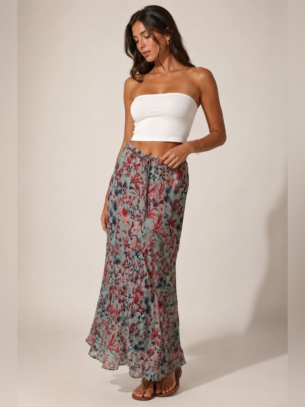 Chufy Thomas Skirt in a KOM CYAN botanical